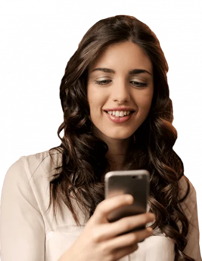 woman-phone-new-color-400x516png » HCi smiling brunette woman looking at HCi OMS on a mobile phone ~ health insurance made easy » HCi