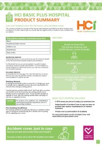Image of the HCi Basic Plus product summary guide
