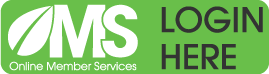 Login button for HCi OMS (Online Member Services) - green background